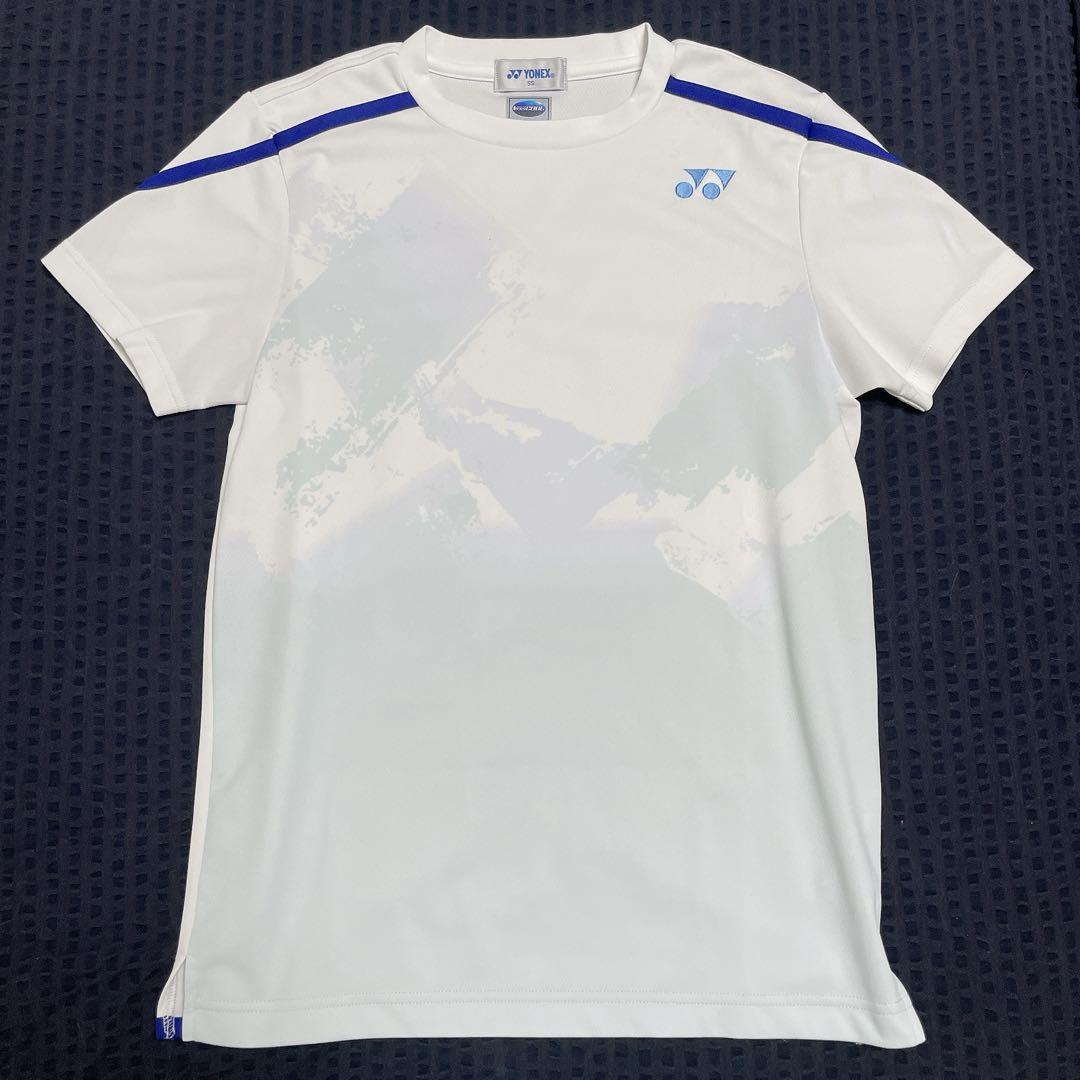 YONEX バドミントン シャツ SS ホワイト/ブルー - メルカリ
