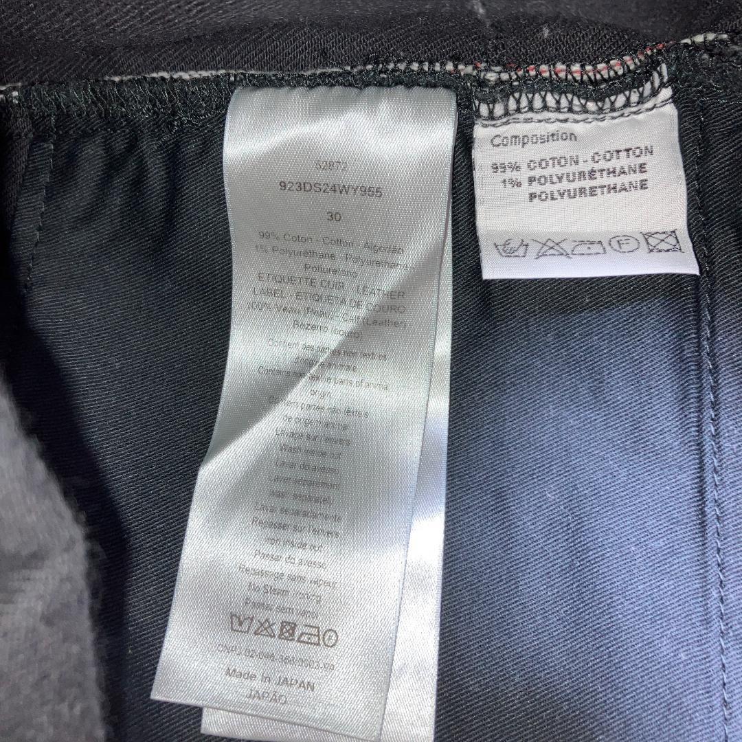 Dior HOMME 刺繡 デニムパンツ ブラック　日本製　ボタンフライ　30