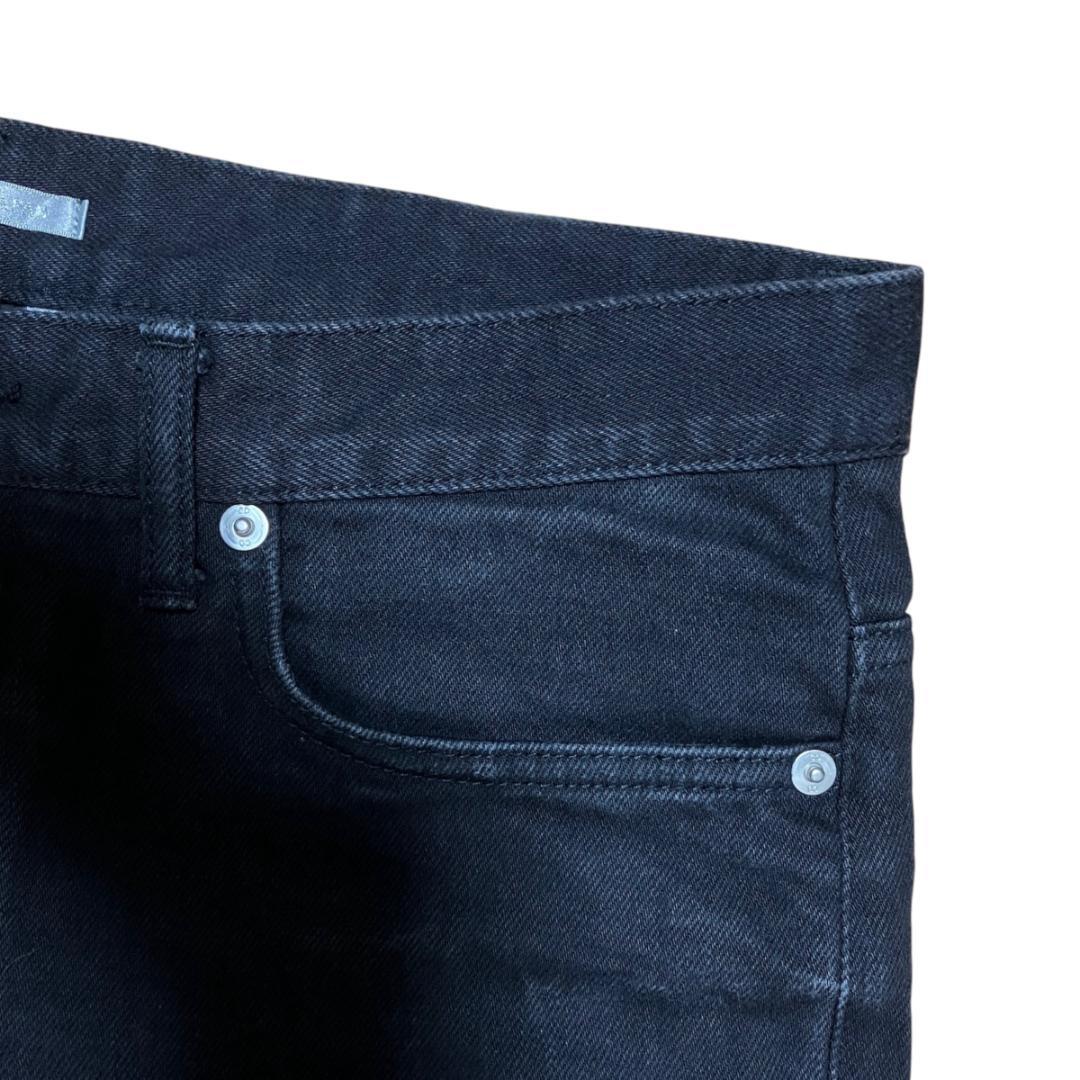 Dior HOMME 刺繡 デニムパンツ ブラック　日本製　ボタンフライ　30