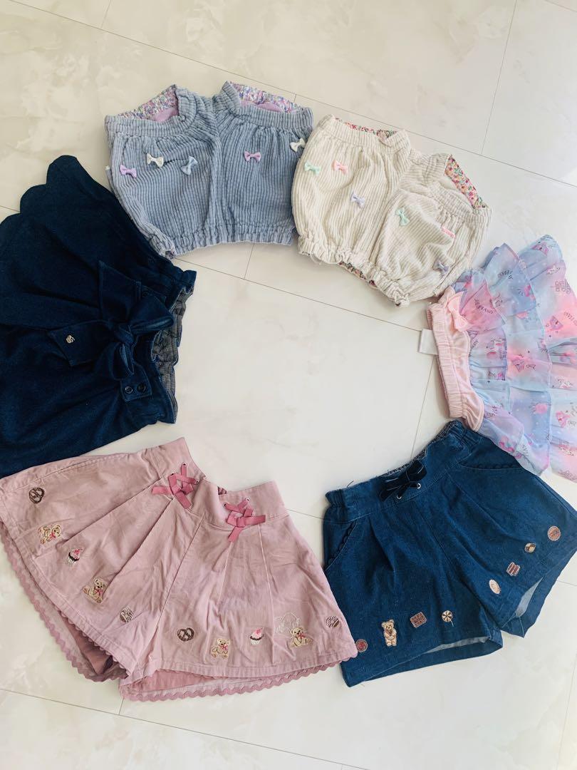 メゾピアノ♡パンツ♡ズボン♡セット♡くま♡ユニコーン♡おかし♡柄ピンクデニム
