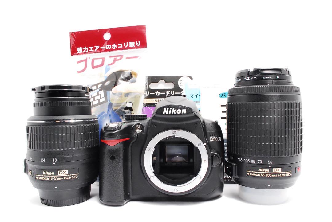 Nikon D5000 Wズームセット❁スマホ転送OK❁初心者安心❁整備済み Nikon D5000 Wズームセット❁スマホ転送OK❁初心者安心❁整備