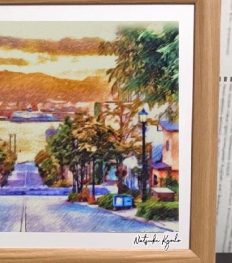 アニメ聖地巡礼絵画④額縁25㎝×34㎝　背景画　ラブライブ！