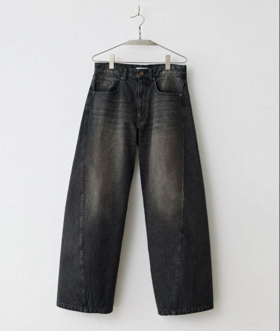 【WYM】VINTAGE WASHED CURVED DENIM