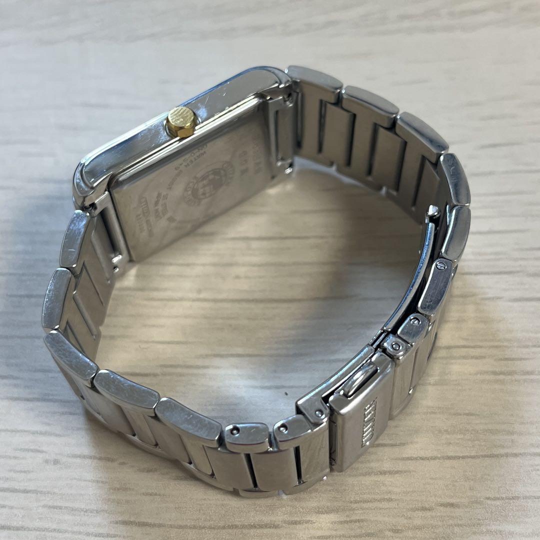 【稼働品】CITIZEN Eco-Drive 角型 腕時計 シルバー