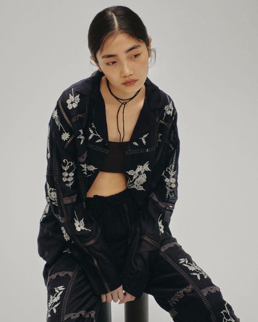 TODAYFUL Embroidery Patchwork Shirts タグ付