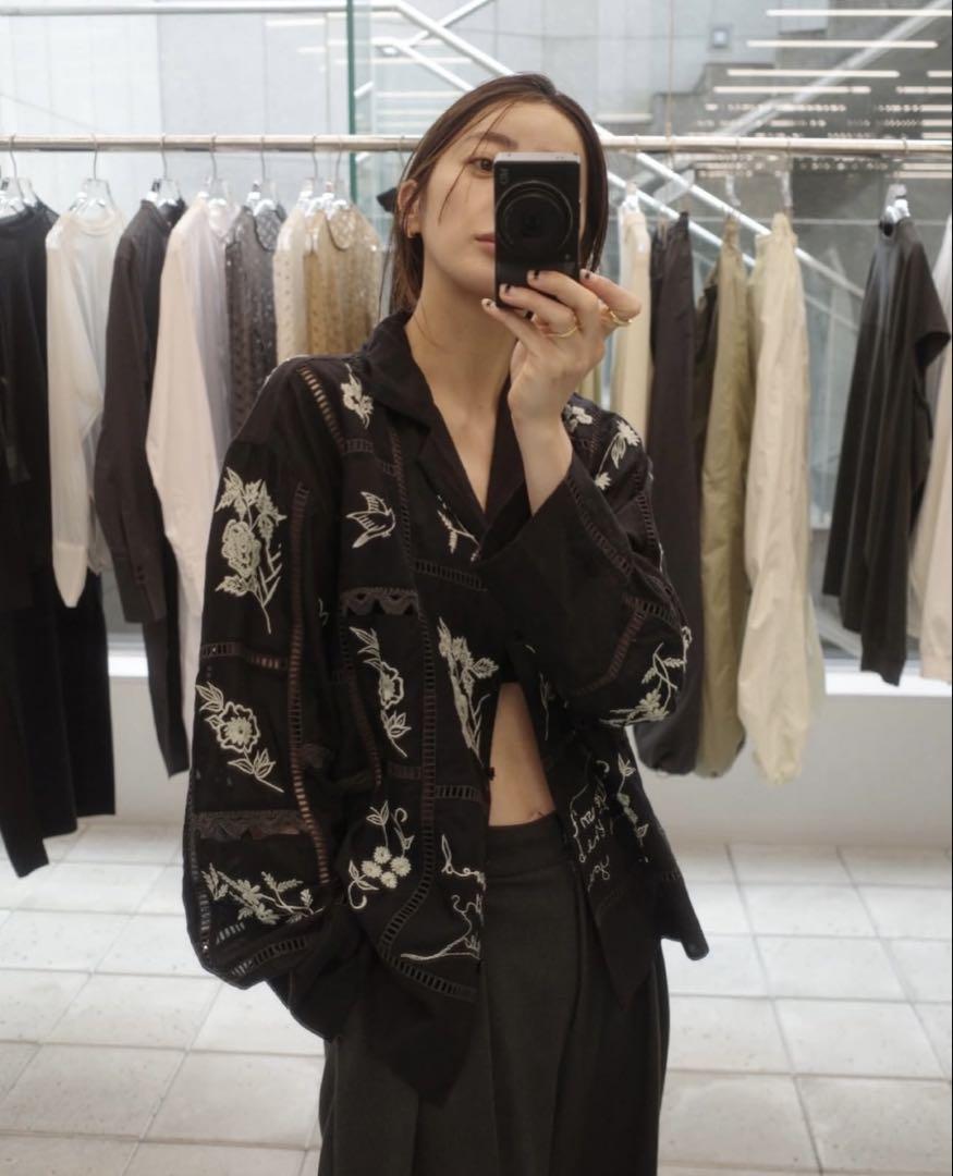 TODAYFUL Embroidery Patchwork Shirts タグ付