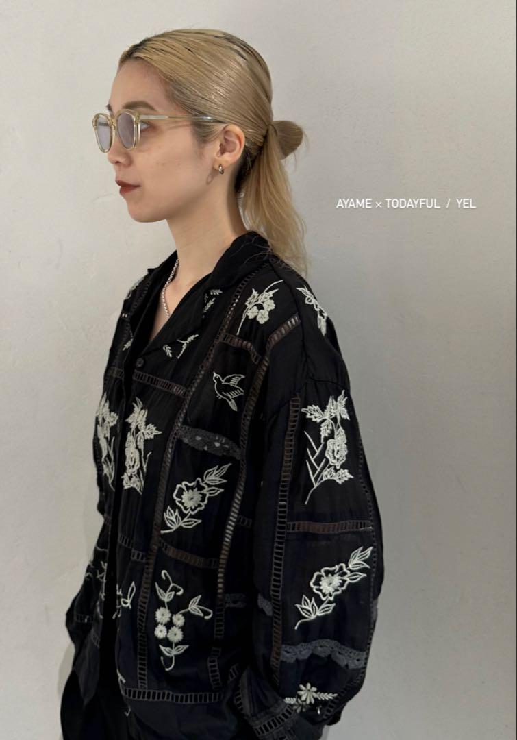 TODAYFUL Embroidery Patchwork Shirts タグ付
