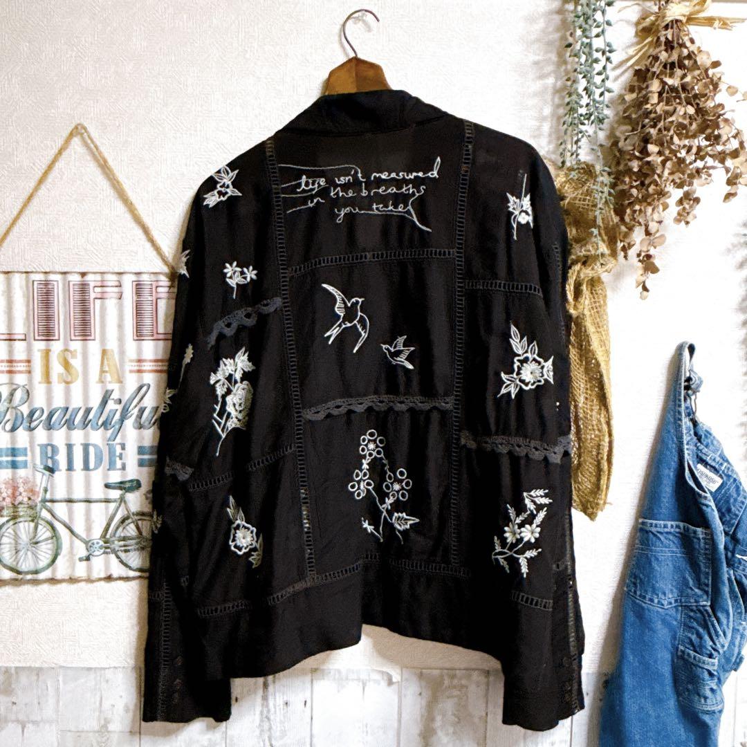 TODAYFUL Embroidery Patchwork Shirts タグ付