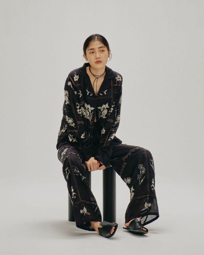TODAYFUL Embroidery Patchwork Shirts タグ付