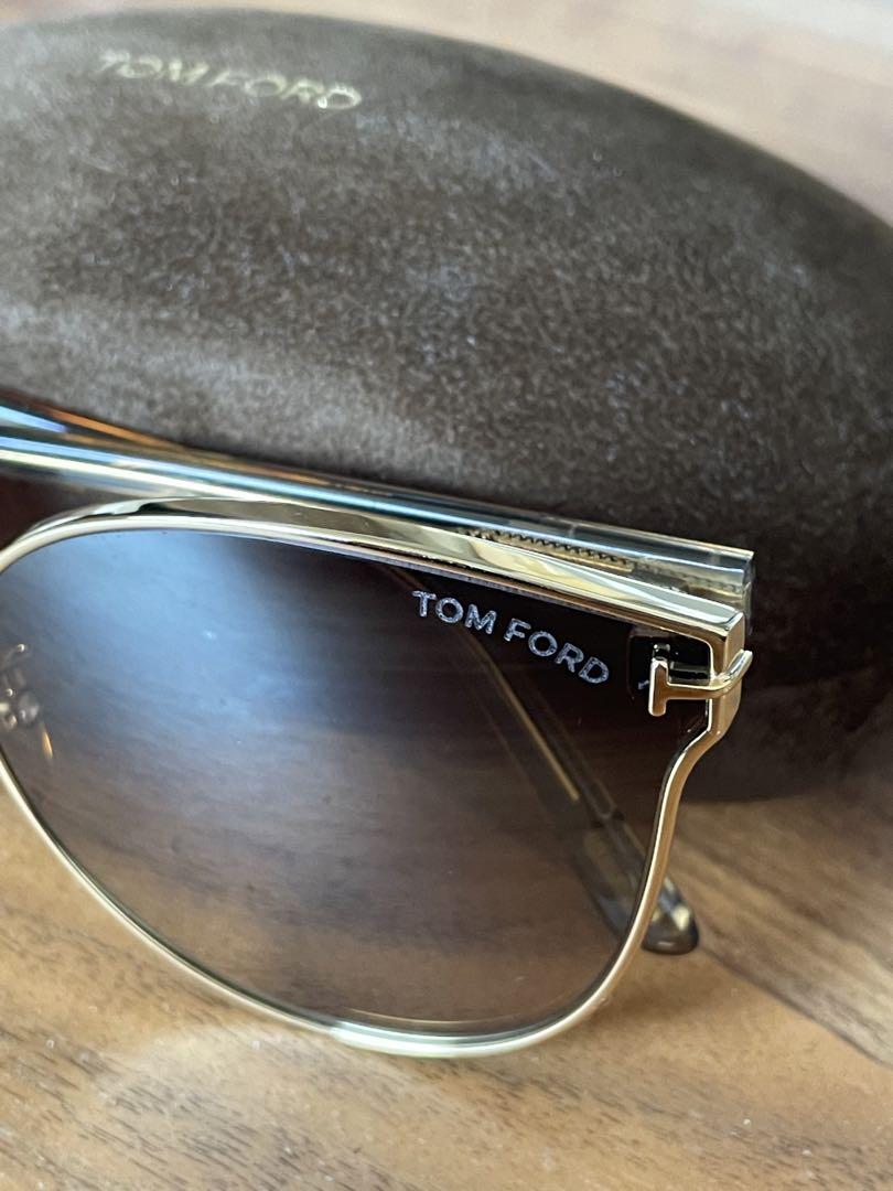 TOM FORD ゴールドフレーム サングラス ケース付き TOM FORD ゴールドフレーム サングラス ケース付き