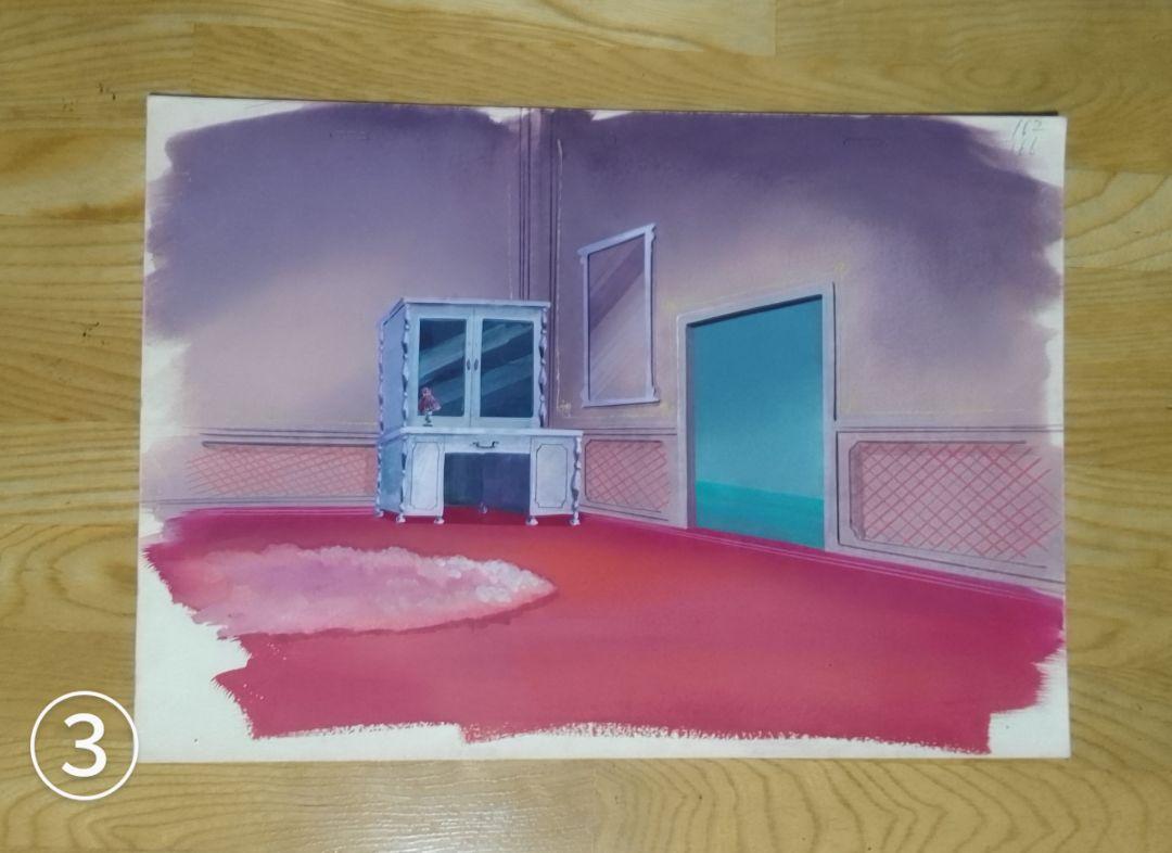 ファッション姫 通販 セル画の直筆背景画 12点 絵画