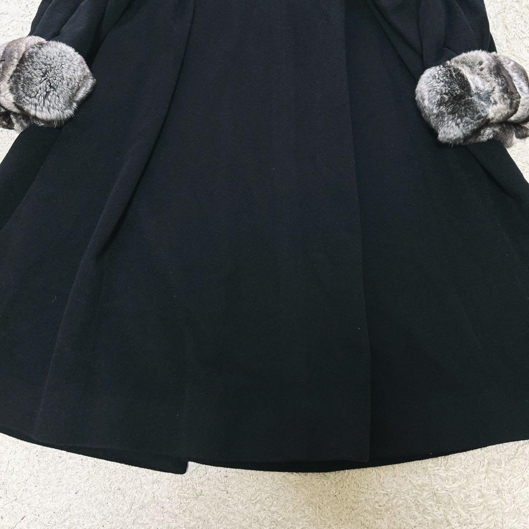 ロロピアーナ★美品★ロングコート★ピュアカシミヤ★襟取り外し可ファー付★ブラック ロロピアーナ★美品★ロングコート★ピュアカシミヤ★襟取り外し可ファー付★ブラック