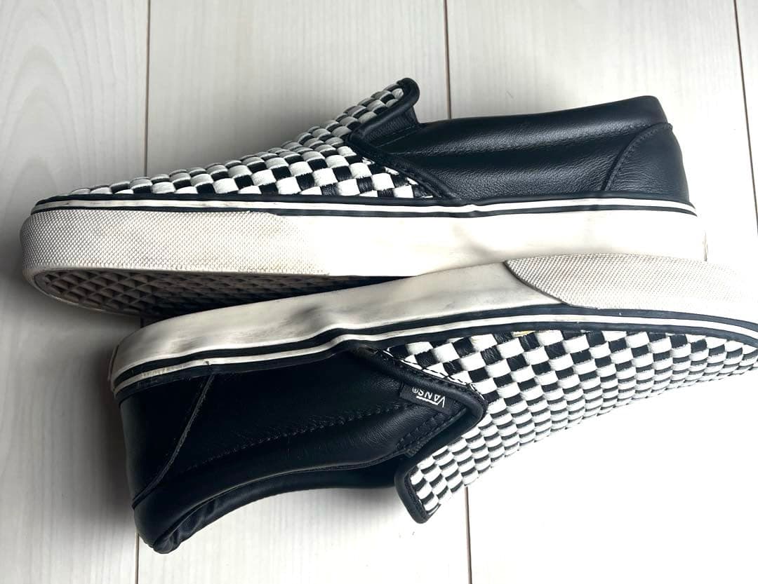 週末 セール VANS スリッポン26.5cm チェッカー レザー26.5cm・VANS MEDICALDB_JP