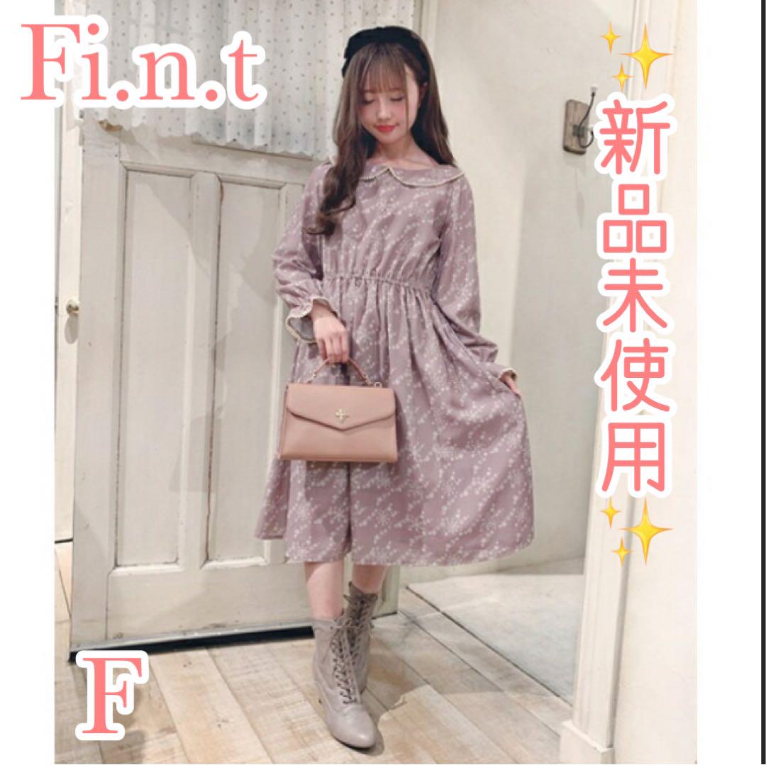 ✨新品未使用✨Fi.n.t　スノー千鳥柄ワンピース　F