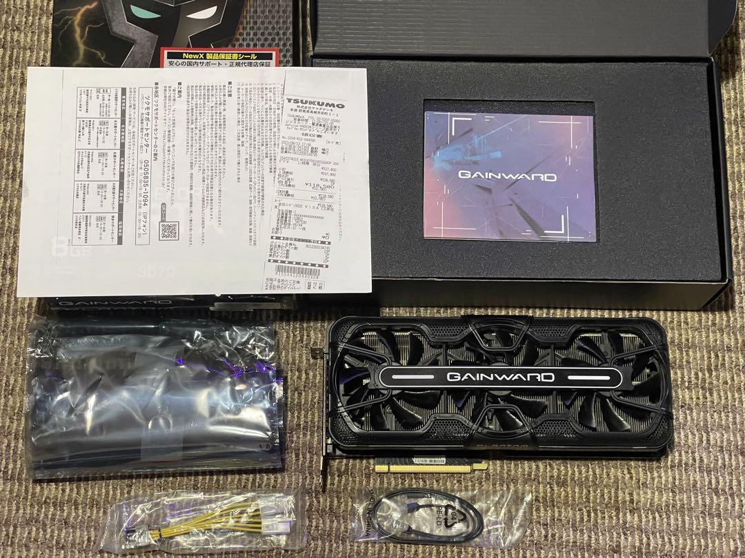 グラフィックボード・グラボ・ビデオカード GAINWARD RTX3070 GEFORCE 8GB