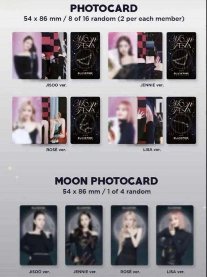新品BLACKPINK MOON FESTA韓国限定トレカ シールポストカード