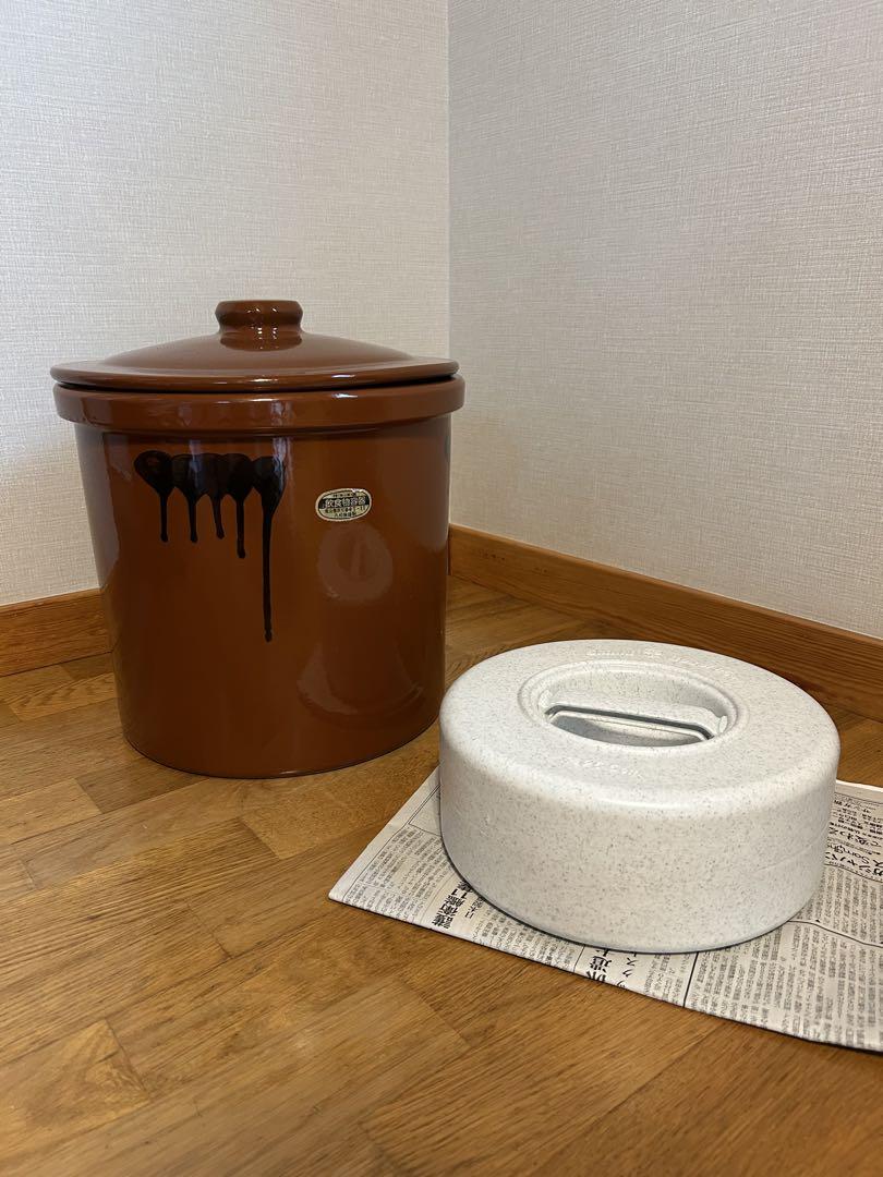 常滑焼 久松 蓋付 切立 8号 蓋付き14.4L 日本製 美品】久松窯 切立蓋付 8号 14.4L 漬物容器 - メルカリ