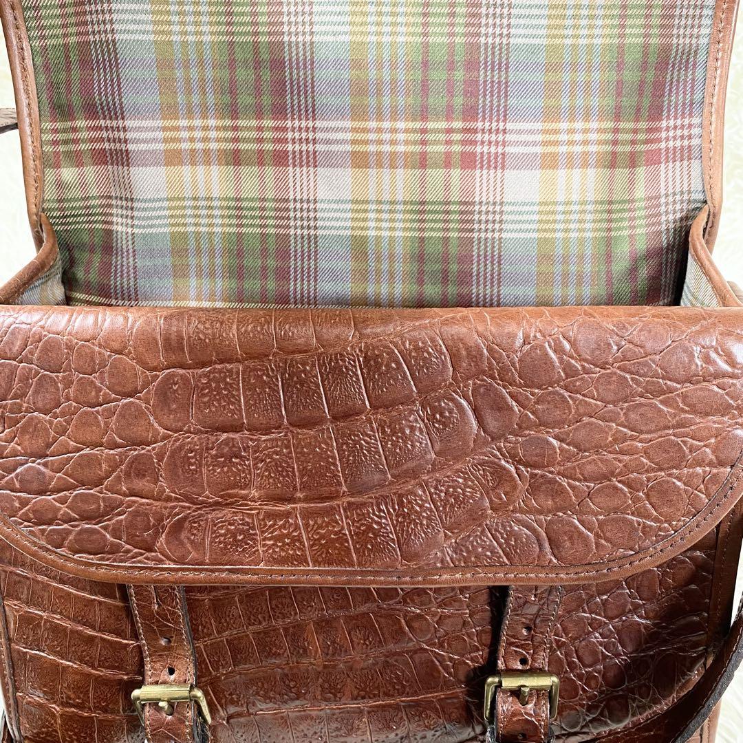 ランキングや新製品 希少 ショルダー クロコ型押し レザー マルベリー MULBERRY バッグ