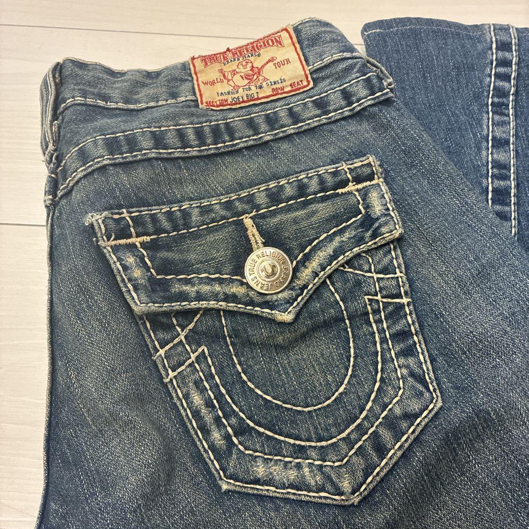 USA TRUE RELIGION デニム ヴィンテージ インディゴ joey OG VINTAGE True Religion Mens JOEY Jeans Twisted Seam Orange