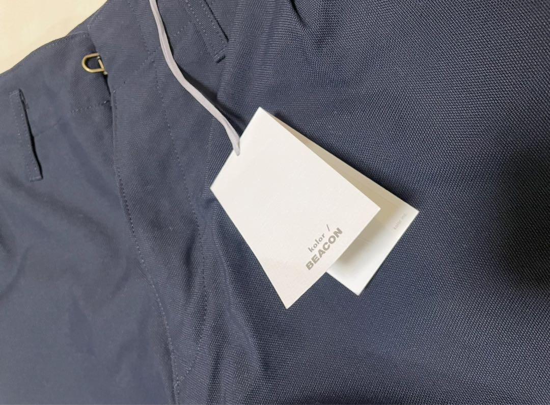 kolor /ナイロンオックスパッカリングテーパードパンツ/NAVY/サイズ1