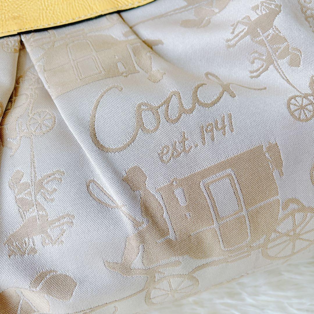 [COACH]ホース＆キャリッジ トートバッグ イエロー A4 COACH]ホース＆キャリッジ トートバッグ イエロー A4 - メルカリ