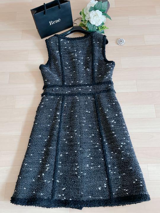 在庫 Rene高級ツイートフロントボタン♡ワンビース foxey TklE3-m51142008730 低価得価
