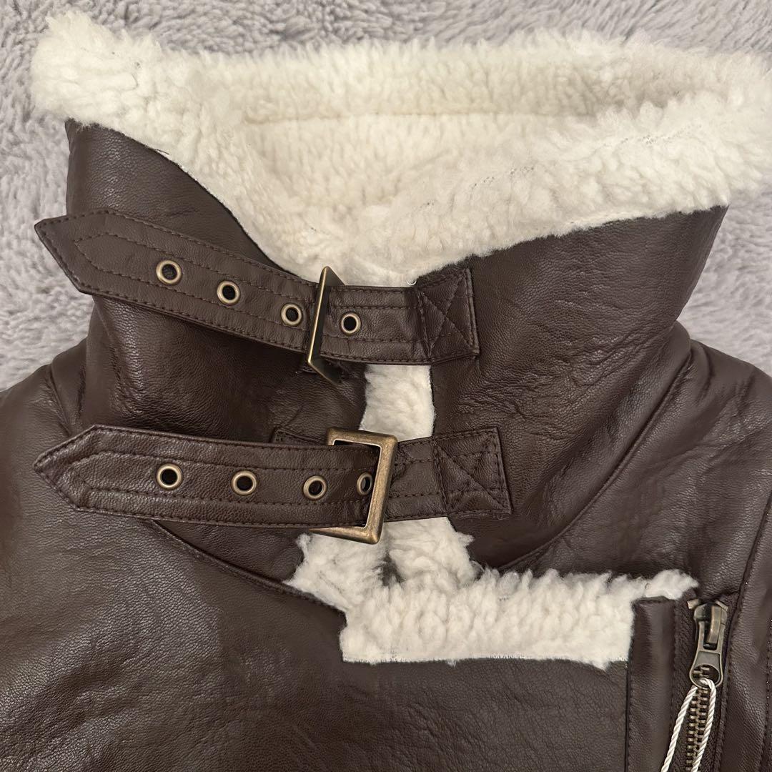 【関税込み】Burberry ブラウン プロンジェ レザージャケット 新品未使用Chico ブラウン レザージャケット