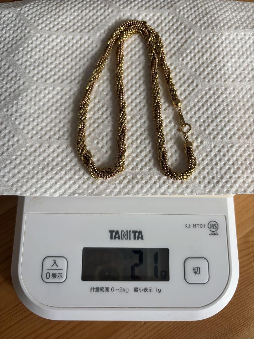 K18 ゴールド　ネックレス　造幣局検定刻印あり(日本国旗横に750の刻印)