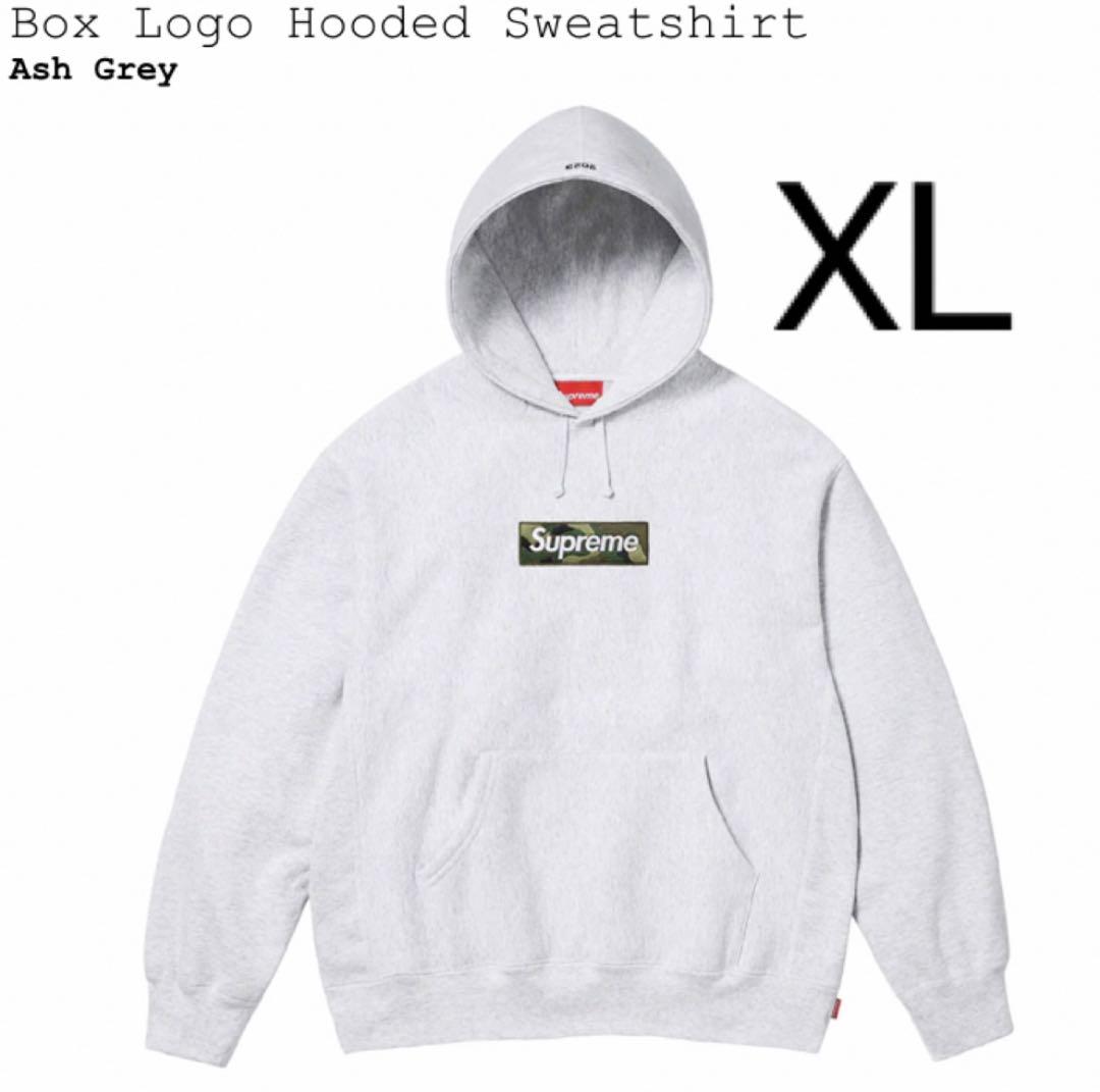 supreme box logo hooded Ash Grey
