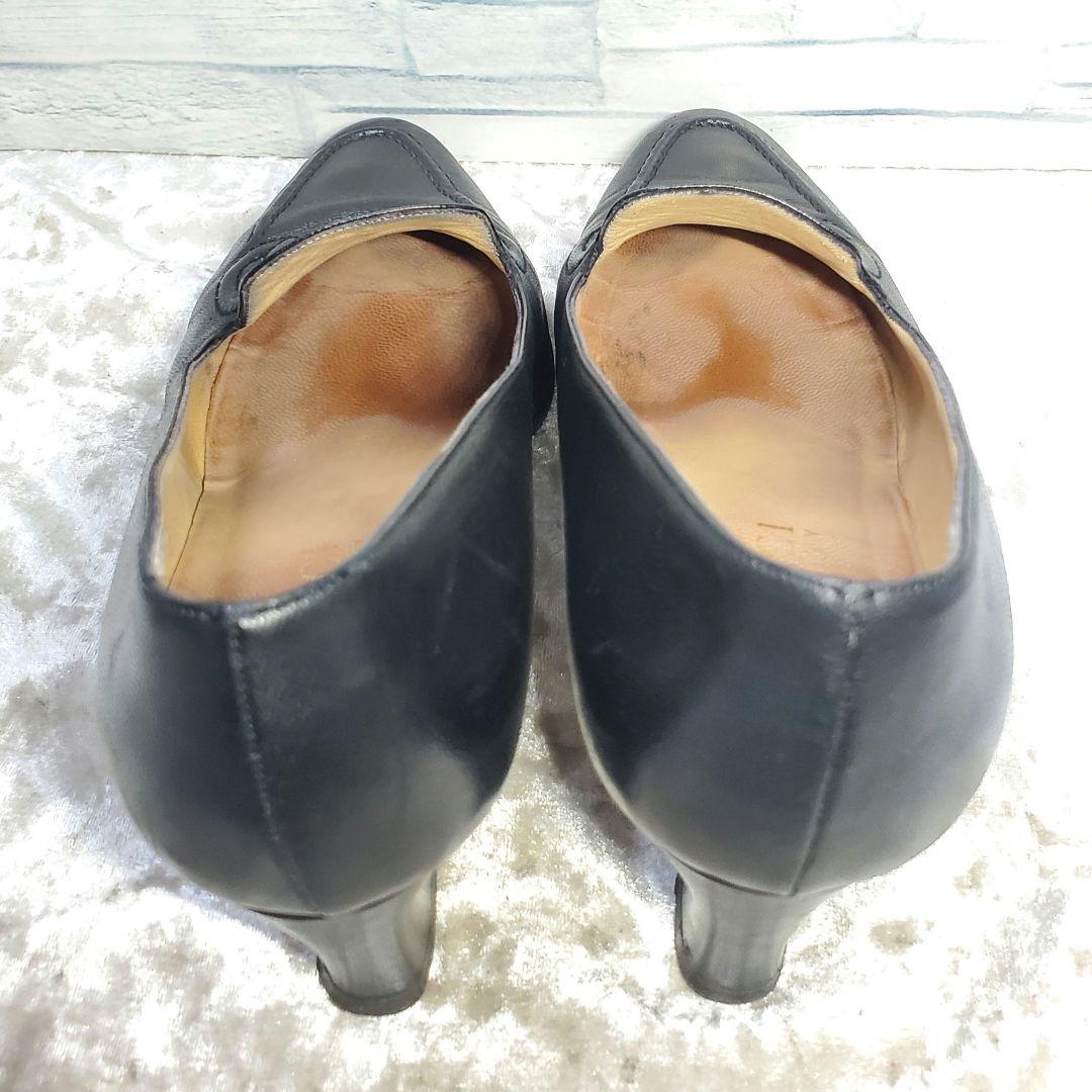 良品】✨GUCCI グッチ 24cm パンプス 黒 レザー ビット調 37C