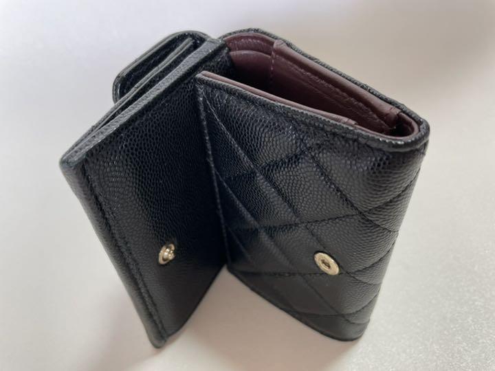 CHANEL三つ折り財布⭐︎写真追加し価格を見直しました⭐︎ シャネル CHANEL 3つ折り財布 キャビアスキン MINI WALLET