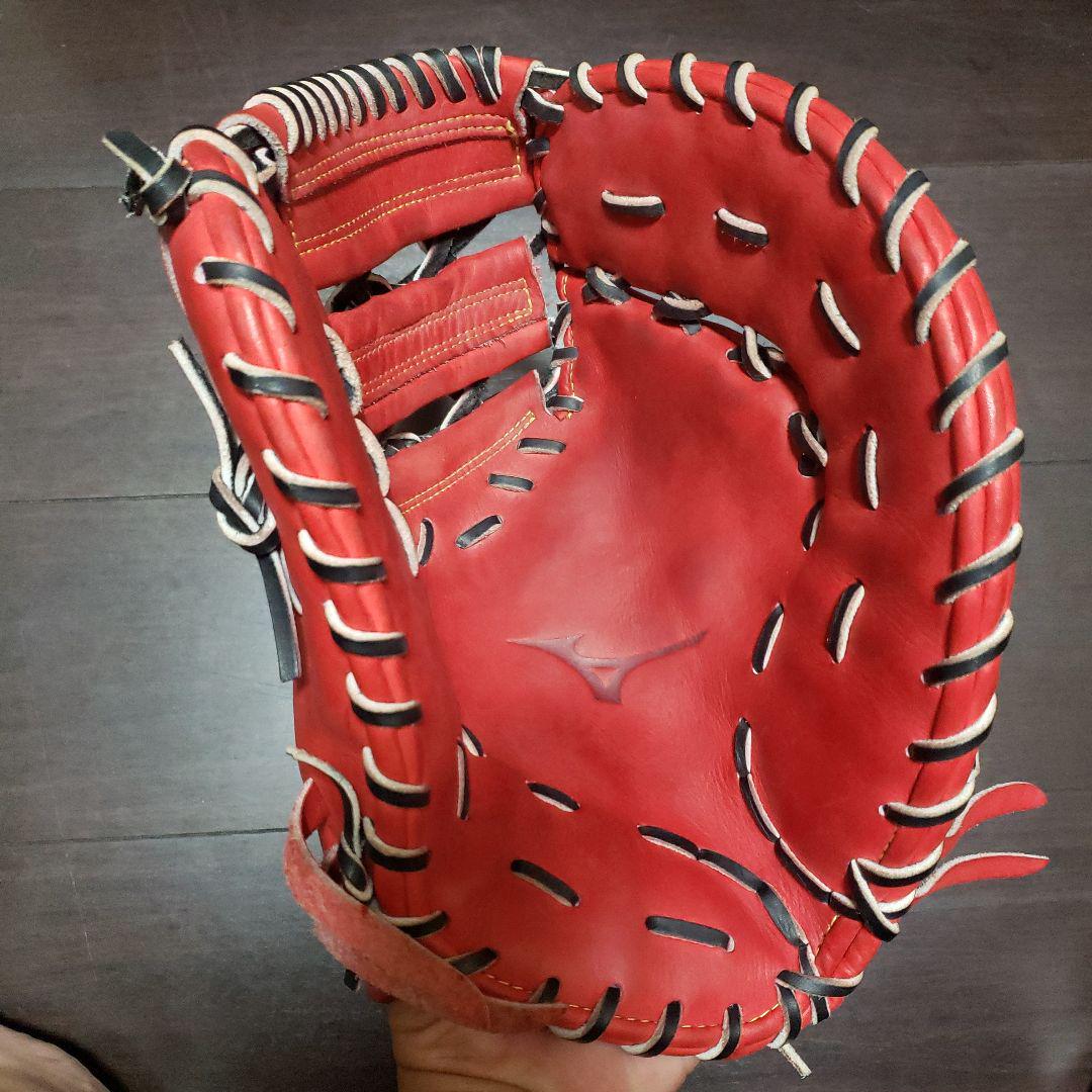 Mizuno ファーストミット 赤 硬式！