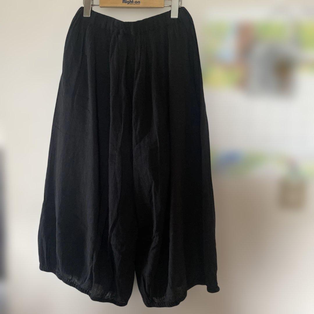 新品*HIYORI*綿麻ガーゼボリュームパンツ 裏地付き 新品*HIYORI*綿麻ガーゼボリュームパンツ 裏地付き