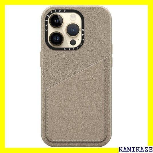 ☆ CASETiFY レザー カードポケット ケース fo グレージュ 344 | www