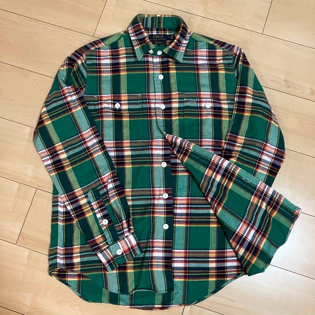 美品✨現行QRタグ　ポロラルフローレン　長袖チェックシャツ　クラシックフィット