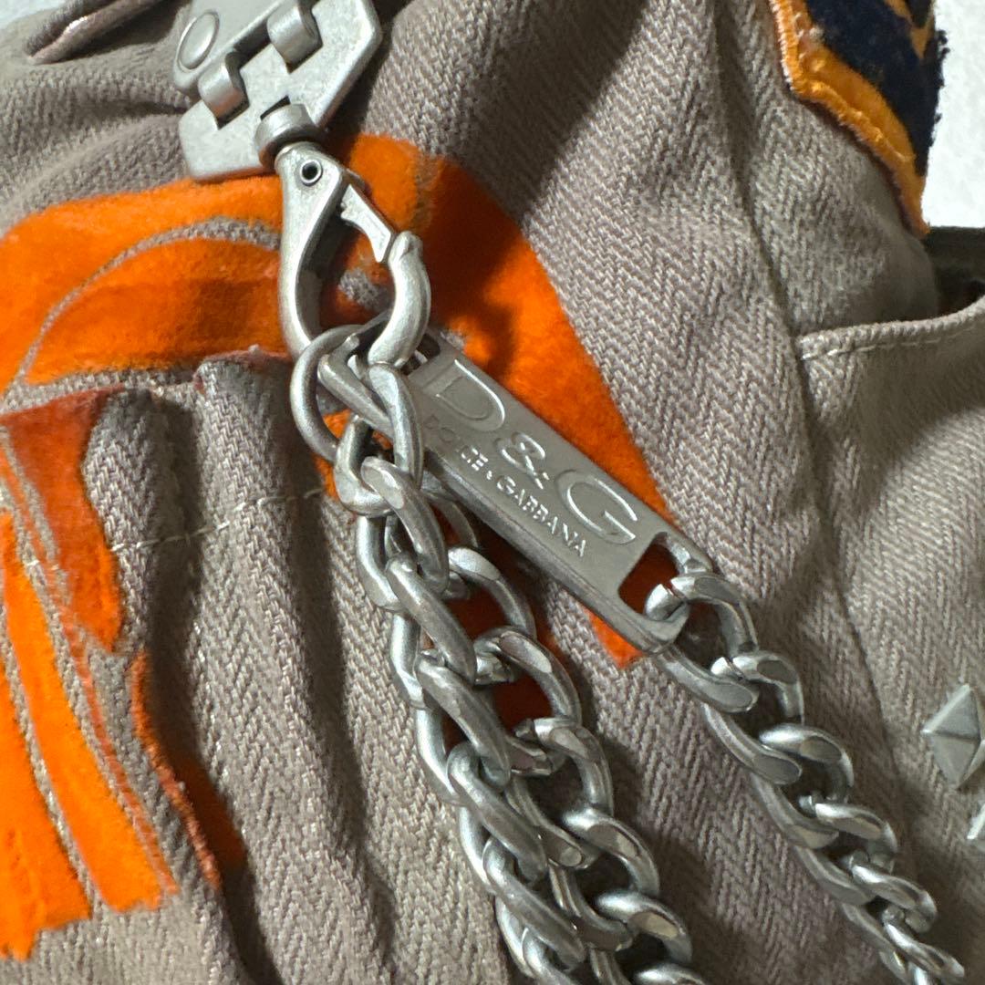 激レア D&G ドルチェアンドガッパーナ スタッズ チェーン トート y2k