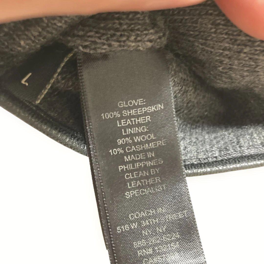 coachレザー製 Lサイズ 手袋 黒 - メルカリ