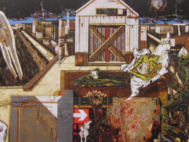 玉川信一、【涸れる川】、希少な額装用画集より、新品額装付 絵画
