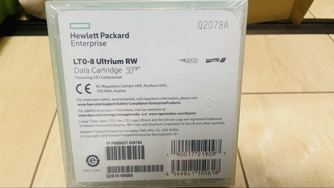 5本セット　Hewlett Packard Enterprise LTO-8