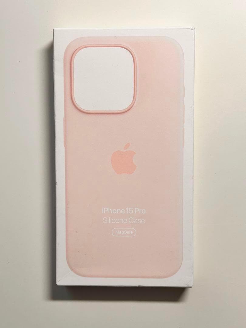 【新品・箱なし】純正 iPhone 15 Pro シリコンケース・ライトピンク③