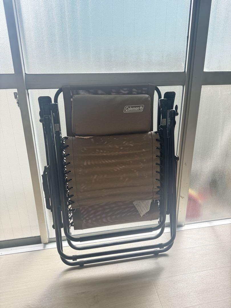 【美品】Coleman ベージュ リクライニングチェア インフィニティチェア