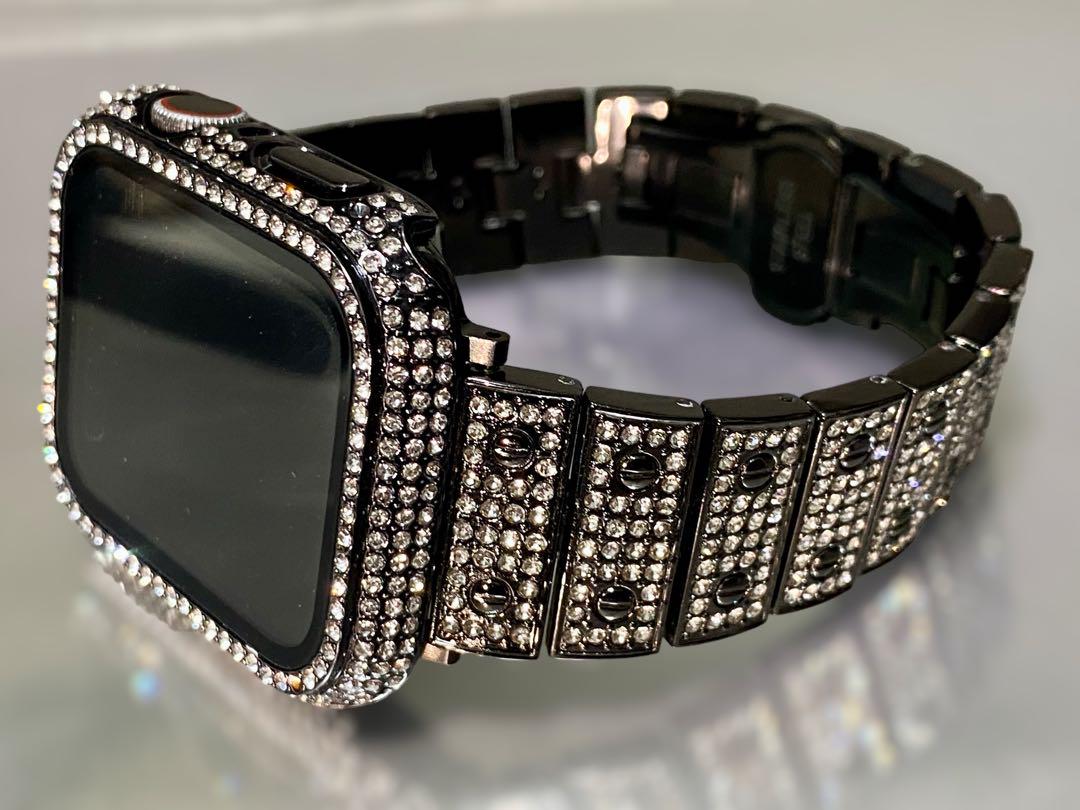 P4アップルウォッチキラキラケースカバーApple Watchバンドステンレス