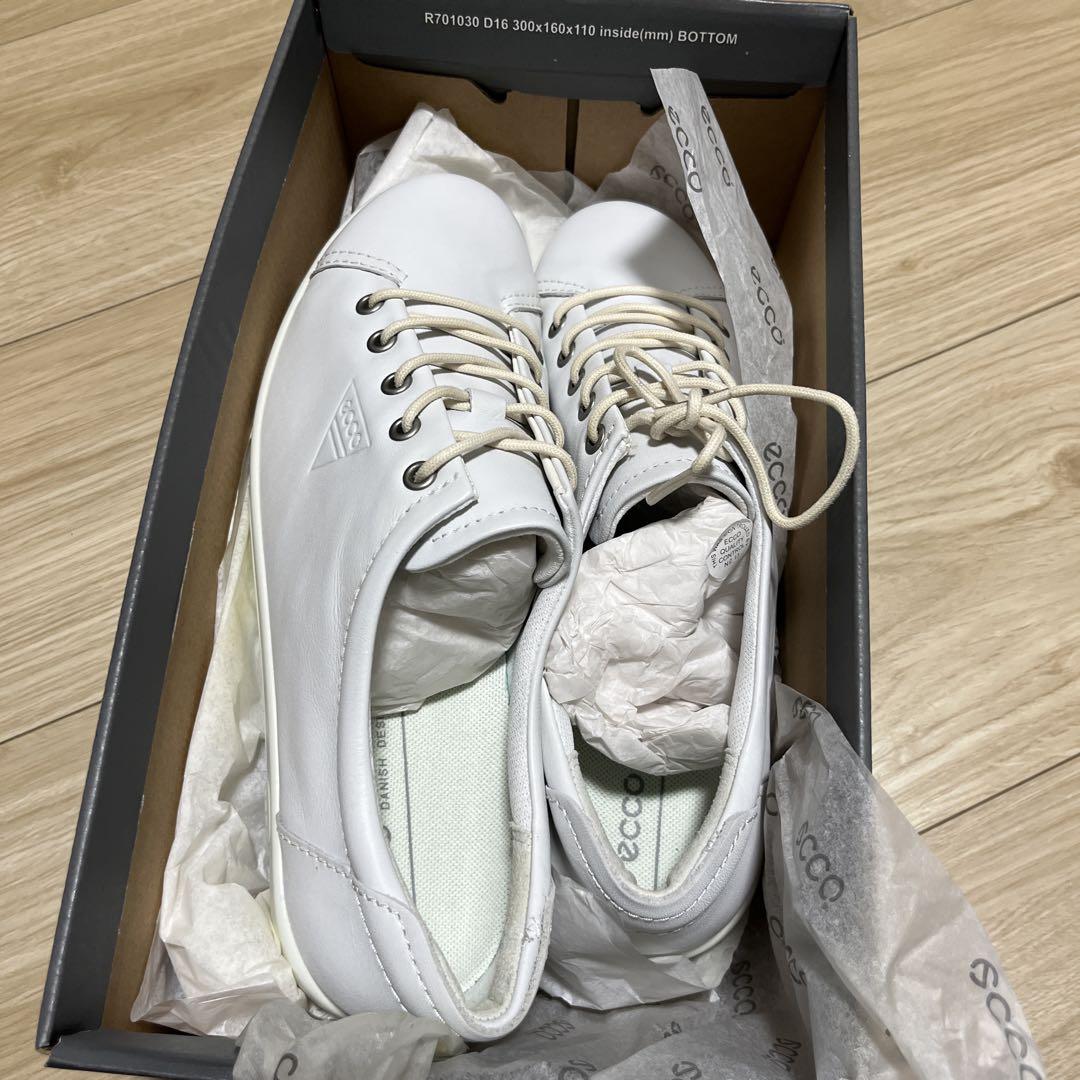 【新品・試着のみ】ECCO エコー 白スニーカー EU38（24cm相当） 新品・試着のみ】ECCO エコー 白スニーカー EU38（24cm相当