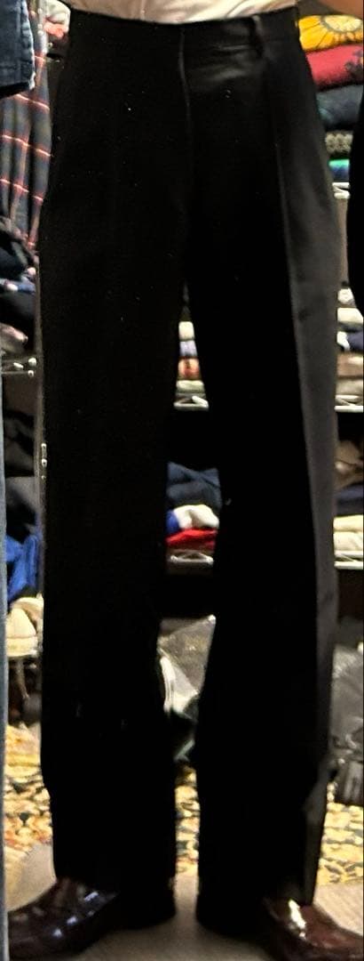 ビンテージスラックス　ワイドストレートスラックス　ワイドバギー　90s 高級感