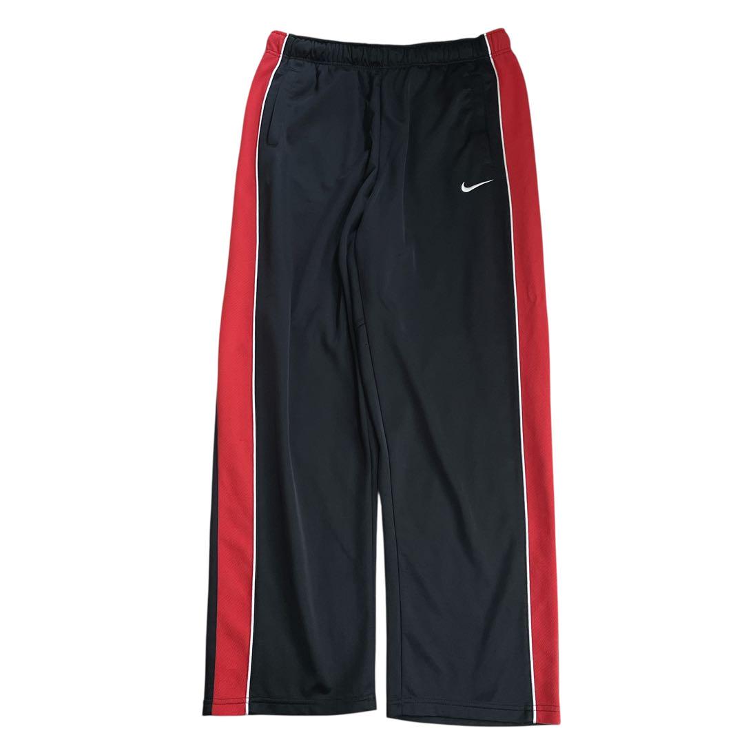 NIKE　DRI-FIT ジャージ上下　セットアップ　黒×赤　L