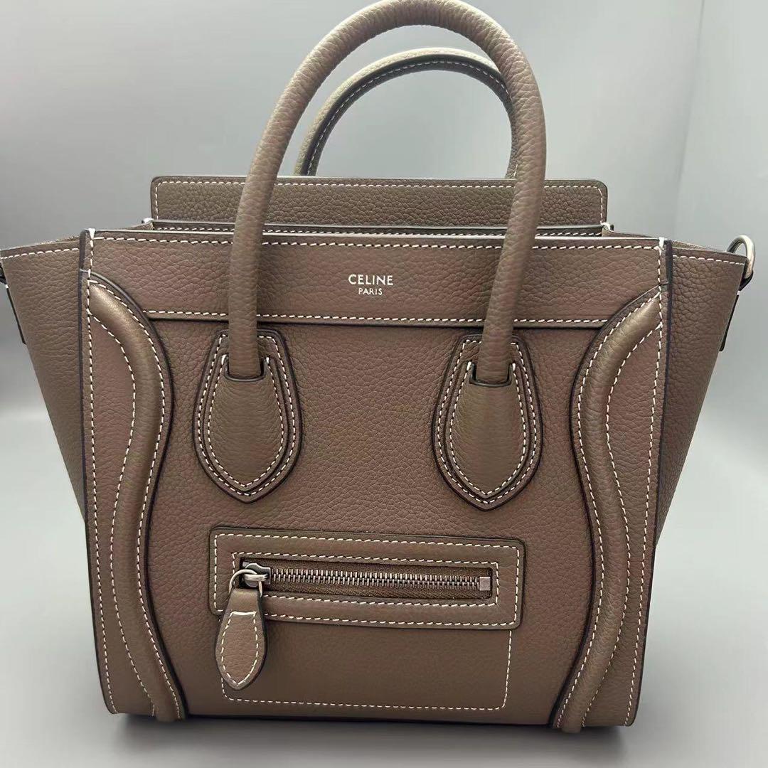 セリーヌ CELINE ラゲージナノ ブラック ショルダーバッグ 美品 画像3