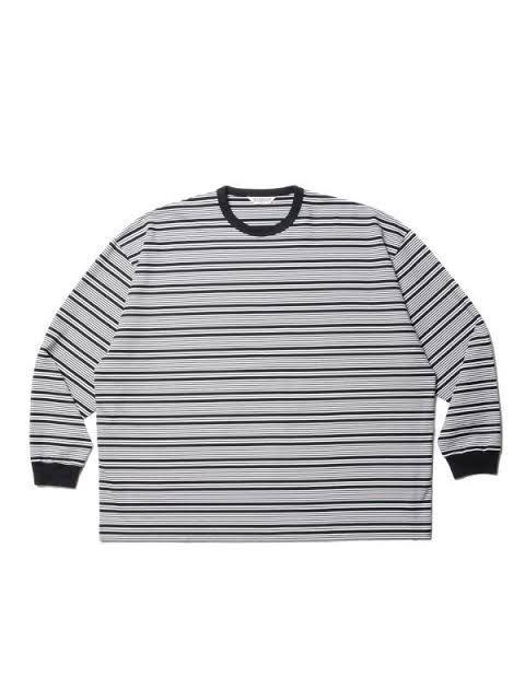 トップス COOTIE Supima Border Oversized L/S Tee