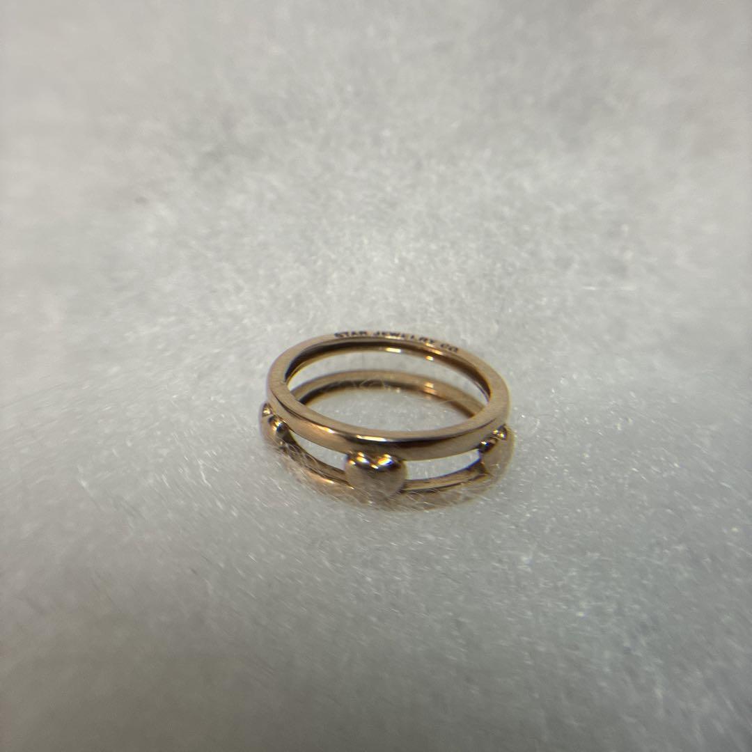 STAR JEWELRY CO. K18 2連リング