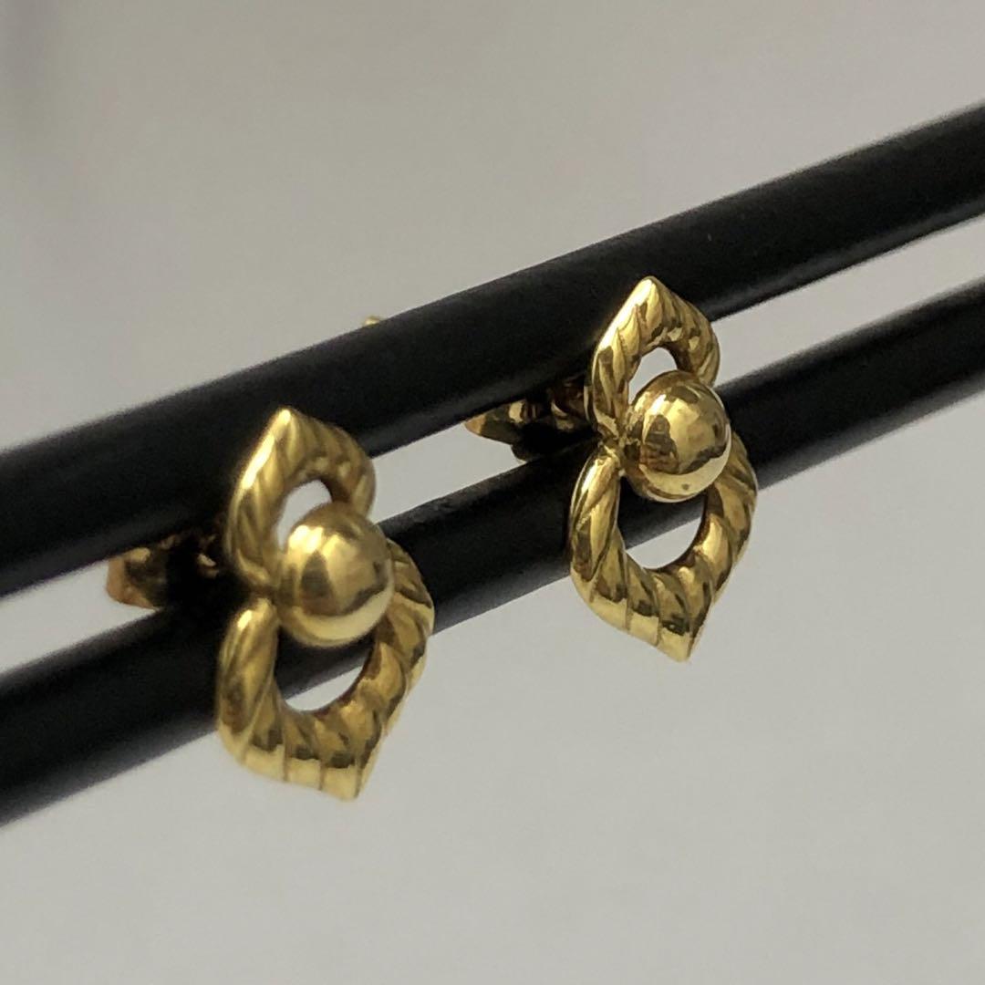 (A052904)K18 ピアス YG アクセサリー 18金