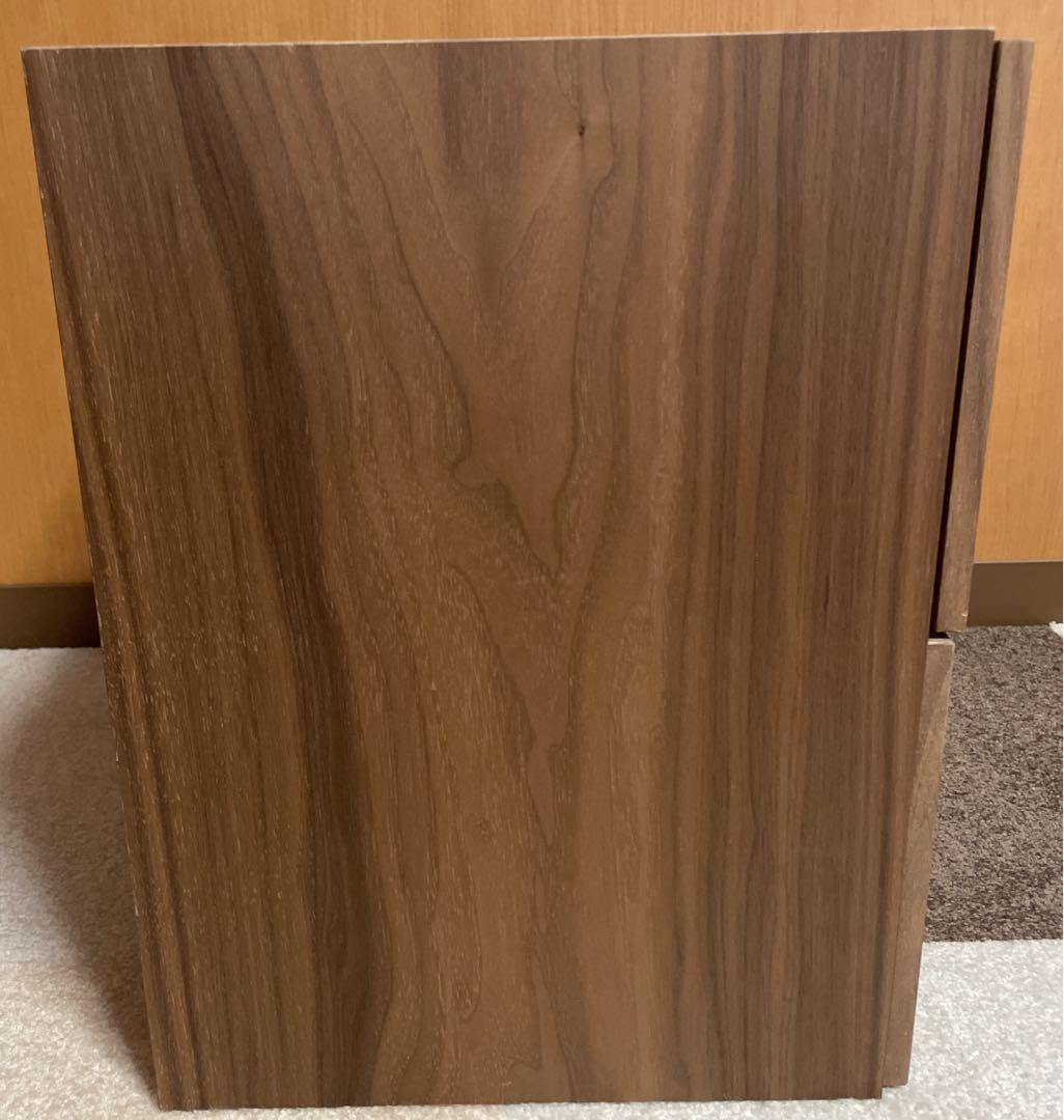 無印良品　スタッキングチェスト・引出し・２段／ウォールナット材突板